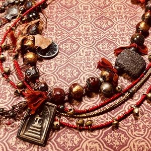 OOAK Wandering Traveler multi-strand necklace by Susan A Ray